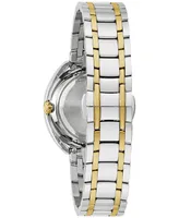Bulova Women's Duality Diamond (1/10 ct. t.w.) Two-Tone Stainless Steel Bracelet Watch Box Set 34mm