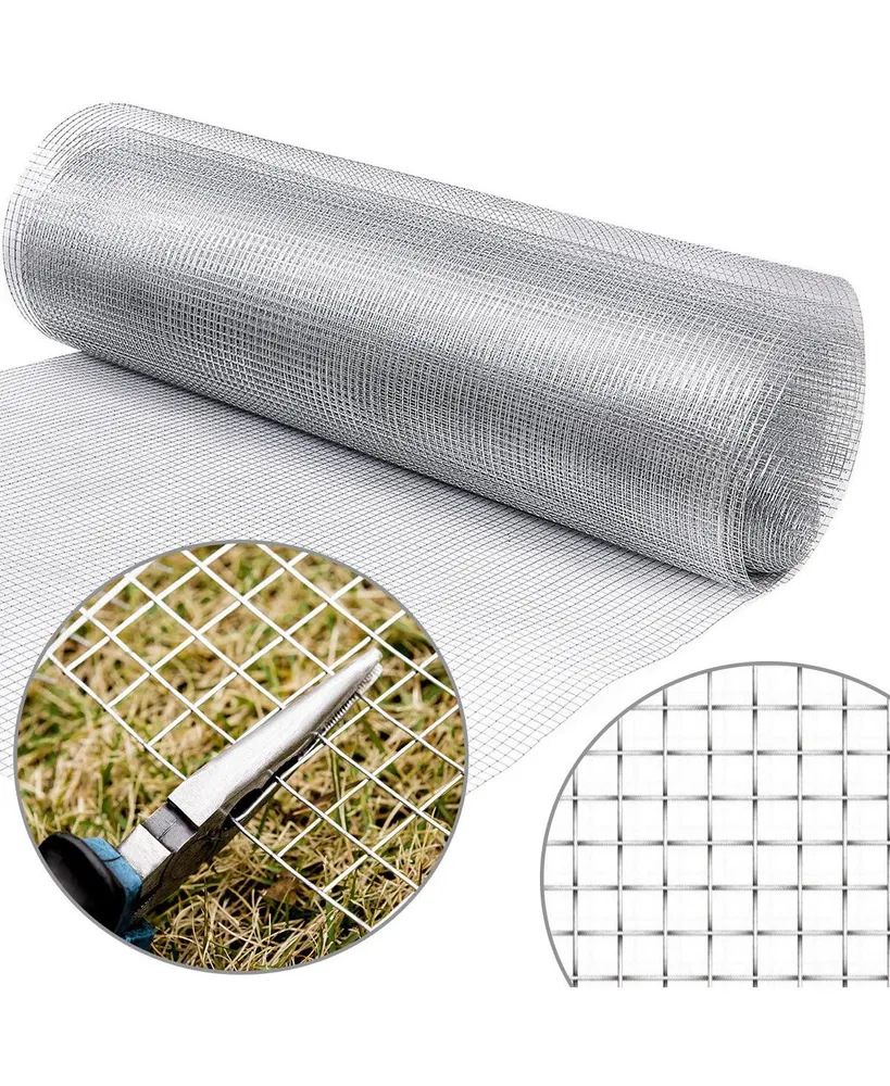 Costway 48'' x 50' 1/2inch Wire Fence Mesh Cage Roll Garden 19 Gauge