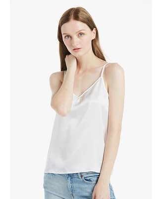 Lilysilk Women's V Neckline Silk Camisole with Spaghetti Straps