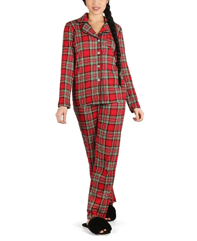 Women's Crazy Cats Notch Collar Cotton Blend Pant Pajama Set