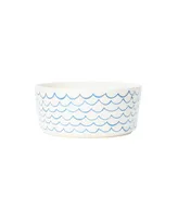 Waggo Dog Sketched Wave Bowl Blue - Small