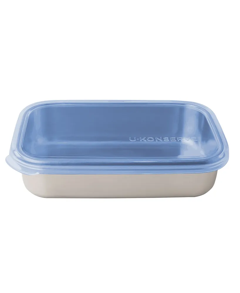 U-Konserve Stainless Steel Food to-go Container with Silicone Lid Rectangle, 25 oz