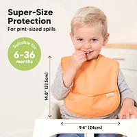 KeaBabies 3-Pack Waterproof Baby Bibs for Eating, Lightweight, Mess Proof Toddler with Food Catcher