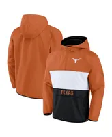 Men's Fanatics Texas Orange Longhorns Victory On Raglan Quarter-Zip Hoodie