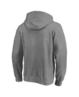 Men's Fanatics Heathered Gray Atlanta Falcons Big and Tall Primary Logo Pullover Hoodie