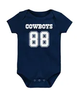 Infant Boys and Girls CeeDee Lamb Navy Dallas Cowboys Mainliner Player Name and Number Bodysuit