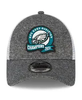 Men's New Era Heather Gray Philadelphia Eagles 2022 Nfc East Division Champions Locker Room 9FORTY Adjustable Hat