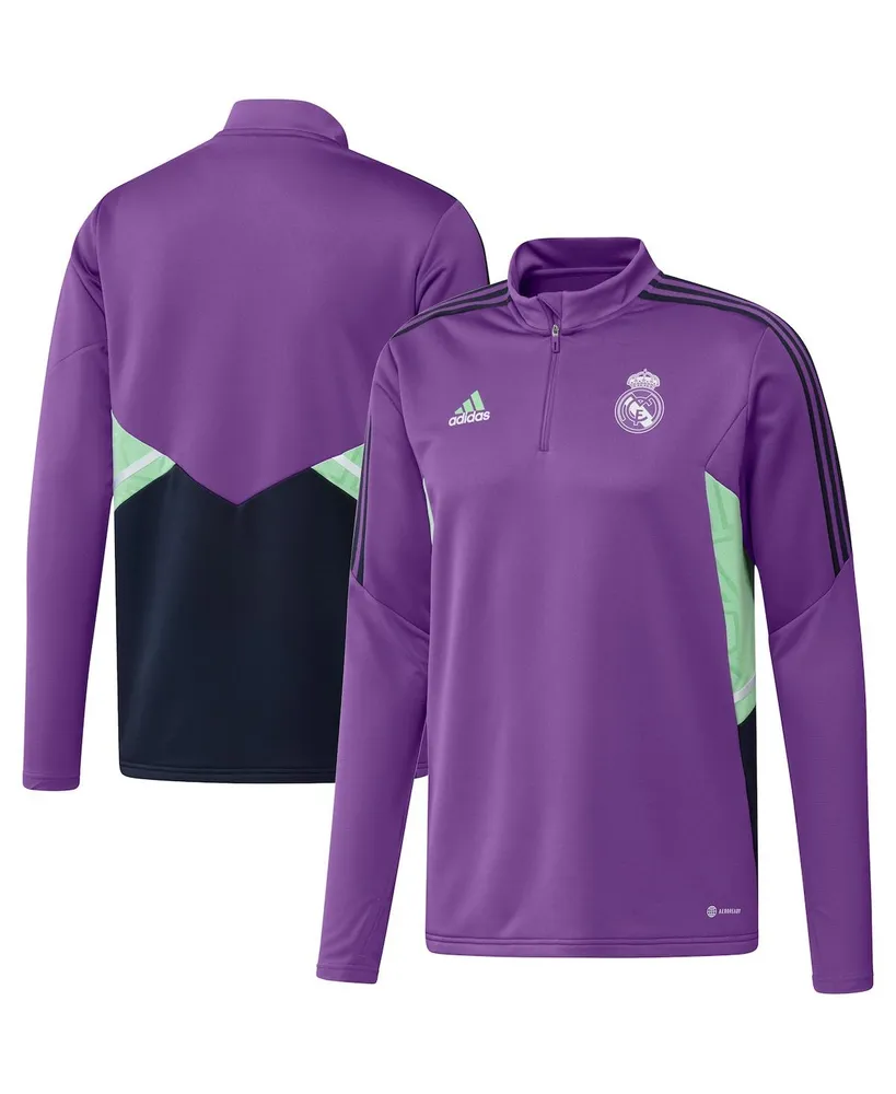 Men's adidas Purple Real Madrid Training Aeroready Quarter-Zip Top