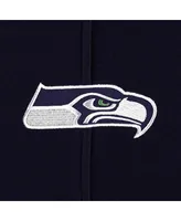 Men's '47 Brand Seattle Seahawks Heather Gray Gridiron Lace-Up Pullover Hoodie