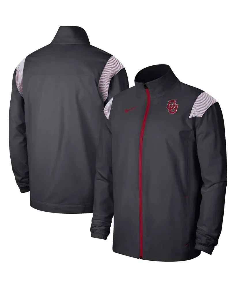 Men's Nike Anthracite Oklahoma Sooners Woven Full-Zip Jacket