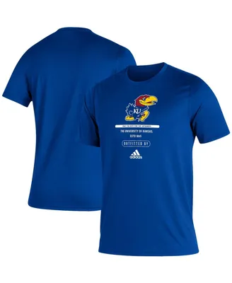 Men's adidas Royal Kansas Jayhawks Sideline Locker Tag Creator Aeroready T-shirt