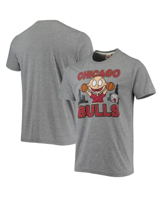 Men's Homage Heathered Gray Chicago Bulls Nba x Rugrats Tri-Blend T-shirt