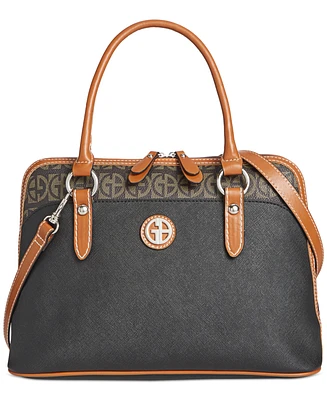 Giani Bernini Signature Colorblock Medium Dome Satchel, Created for Macy's