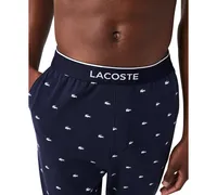 Lacoste Men's Stretch Croc Logo-Print Pajama Joggers