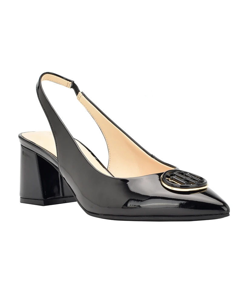 Tommy Hilfiger Women's Nileo Block Heeled Sling Back Pumps