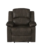 Relax A Lounger 34.75" Steel Dayton Faux Suede Manual Recliner