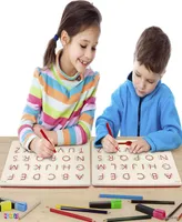 Play22 Magnetic Doodle Board Slots with Pen - Uppercase Abc Letters