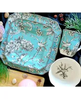 222 Fifth Adelaide Turquoise 16-Pc. Dinnerware Set, Service for 4