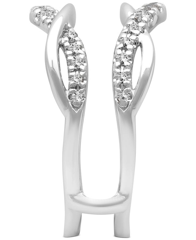 Diamond Oval Halo Cluster Intertwined Bridal Set (1/2 ct. t.w.) 14k White Gold