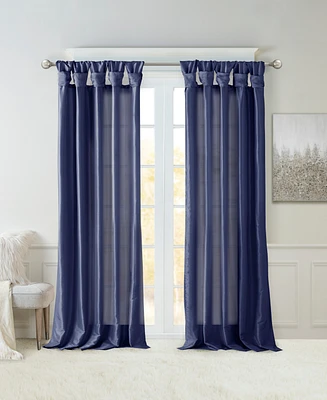 Madison Park Emilia Twist Tab Lined Window Curtain Panel, 50"W x 120"L