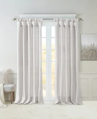 Emilia Twist Tab Lined Window Curtain Panel