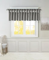 Madison Park Emilia Lightweight Faux Silk valance with Beads, 26 inch valances for windows, Width 50 length inches