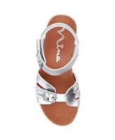Nina Little Girls Lacey Season Fastening Strap Sandals
