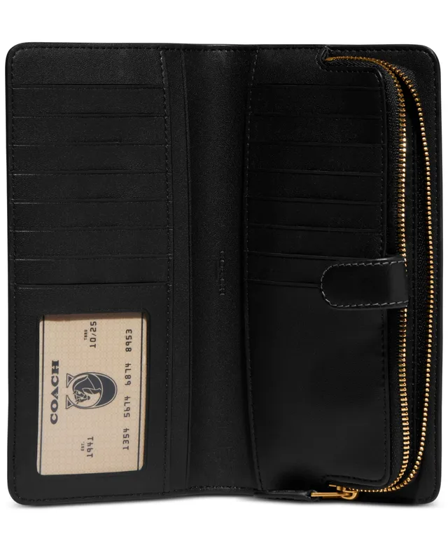COACH Medium Zip Around Wallet in Crossgrain Leather - Macy's