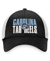 Men's Top of the World Black, White North Carolina Tar Heels Stockpile Trucker Snapback Hat