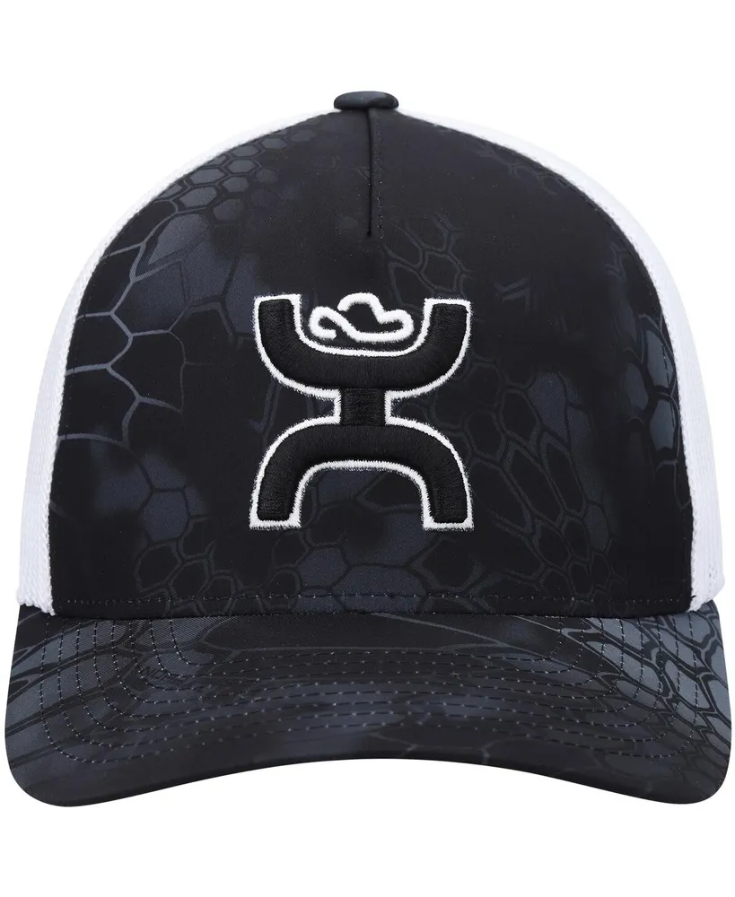 Men's Hooey Black, White Bass Trucker Snapback Hat