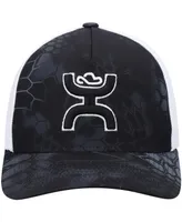Men's Hooey Black, White Bass Trucker Snapback Hat