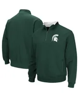 Men's Colosseum Green Michigan State Spartans Big and Tall Tortugas Quarter-Zip Jacket