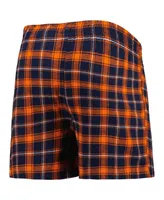 Men's Concepts Sport Navy and Orange Chicago Bears Ledger Flannel Boxers