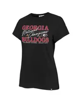 Women's '47 Brand Black Georgia Bulldogs College Football Playoff 2022 National Champions Frankie T-shirt