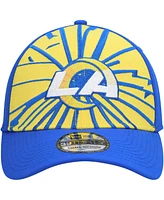Men's New Era Gold, Royal Los Angeles Rams Shattered 39Thirty Flex Hat