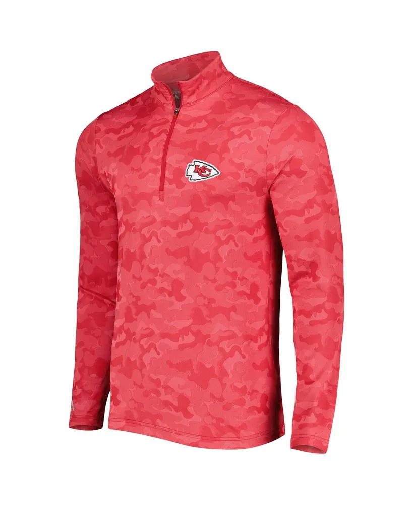 Men's Antigua Red Kansas City Chiefs Brigade Quarter-Zip Sweatshirt