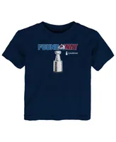 Toddler Boys and Girls Fanatics Navy Colorado Avalanche 2022 Stanley Cup Champions Celebration T-shirt