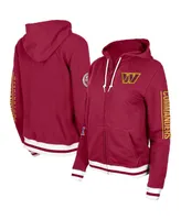 Women's New Era Burgundy Washington Commanders Elite Pack Full-Zip Hoodie