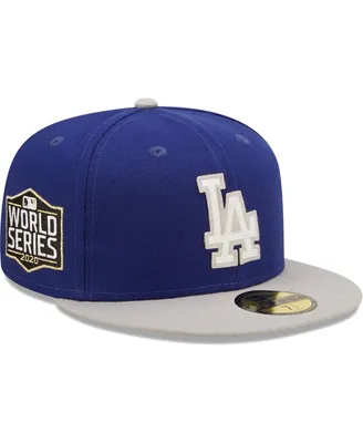 Men's New Era Royal, Gray Los Angeles Dodgers 2020 World Series Champions Letterman 59Fifty Fitted Hat