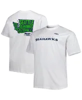 Men's Fanatics White Seattle Seahawks Big and Tall Hometown Collection Hot Shot T-shirt