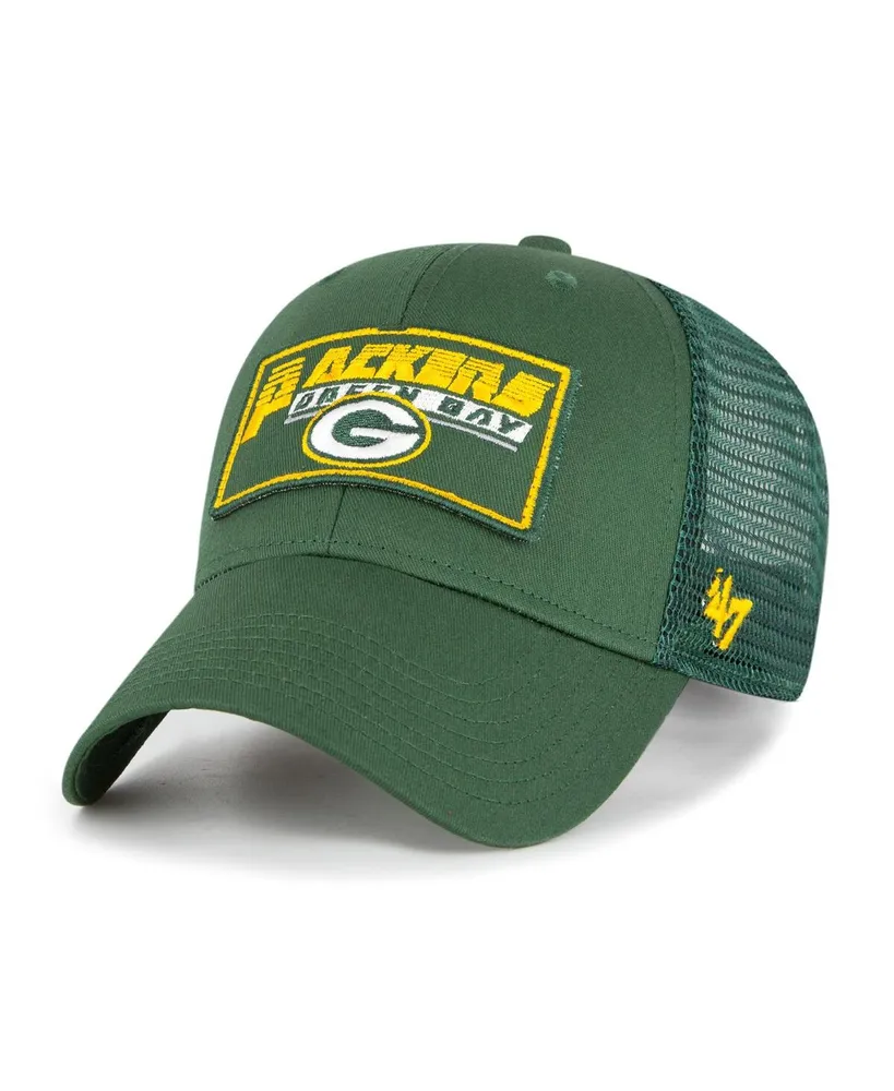 Big Boys '47 Brand Green Green Bay Packers Levee Mvp Trucker Adjustable Hat