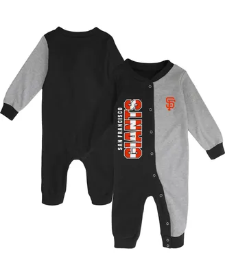 Infant Boys and Girls Black, Gray San Francisco Giants Halftime Sleeper