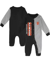 Infant Boys and Girls Black, Gray San Francisco Giants Halftime Sleeper