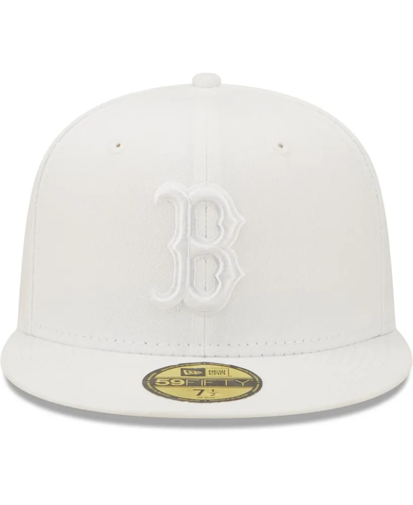 Men's New Era Boston Red Sox White on White 59FIFTY Fitted Hat