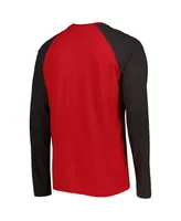 Men's New Era Red Tampa Bay Buccaneers Current Raglan Long Sleeve T-shirt