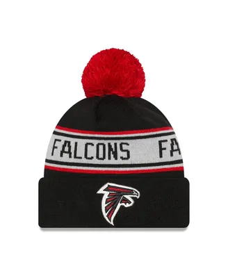 Men's New Era Black Atlanta Falcons Repeat Cuffed Knit Hat with Pom