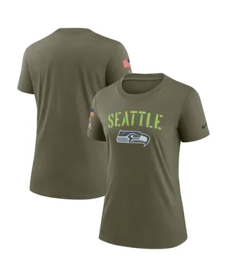 Women's Nike Olive Seattle Seahawks 2022 Salute To Service Legend T-shirt