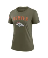 Women's Nike Olive Denver Broncos 2022 Salute To Service Legend T-shirt