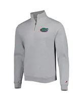 Men's Heather Gray Florida Gators Stack Essential Fleece Quarter-Zip Sweatshirt