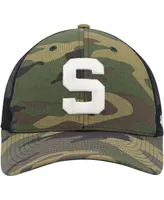 Men's '47 Brand Camo, Black Michigan State Spartans Team Logo Trucker Snapback Hat